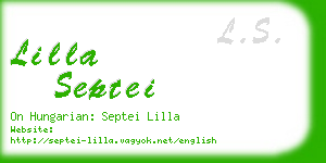lilla septei business card